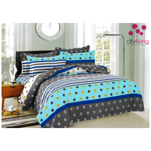 6 Piece Economical Duvet Cover Set - Double
