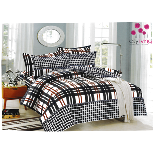 6 Piece Economical Duvet Cover Set - Double