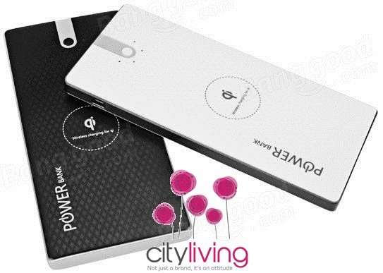 2 in 1 Dual USB Ports 10 000mAh Power Bank with QI Wireless Charging Pad