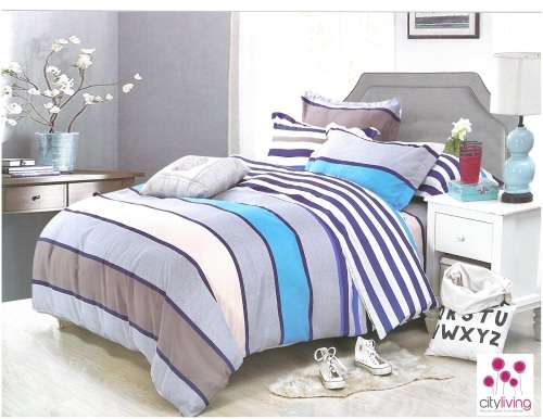 6 Piece Stunning Polly-Cotton Blend Duvet Cover Sets