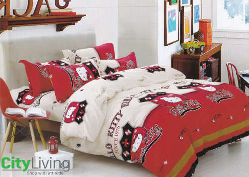 3 PCE Kiddies Duvet Cover Set Hello Kitty (7) 3/4 Size