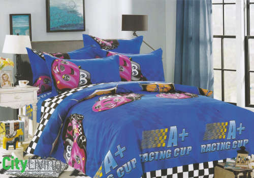 3 PCE Kiddies Duvet Cover Set Cars (2) 3/4 Size