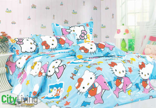 3 Piece Kiddies Fitted Sheet Set Hello Kitty (4)