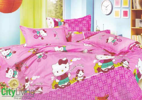 3 Piece Kiddies Fitted Sheet Set Hello Kitty (5)