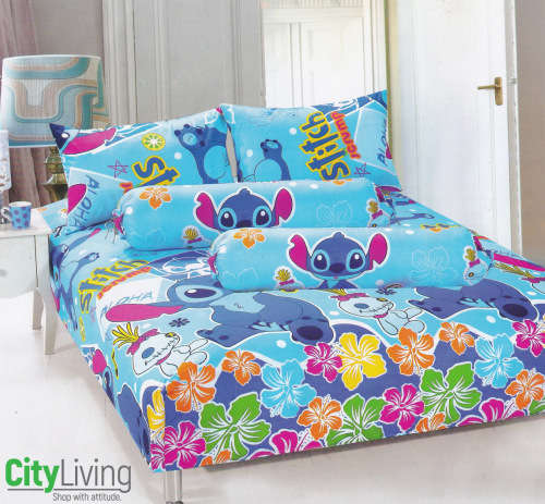 3 Piece Kiddies Fitted Sheet Set Lilo & Stitch