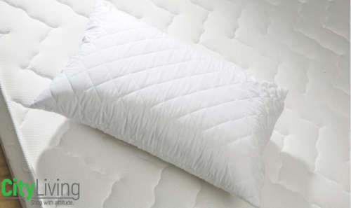 Quilted, Zippered Pillow Protectors.