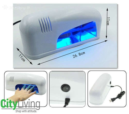 9 WATT Gel Curing UV Lamp White