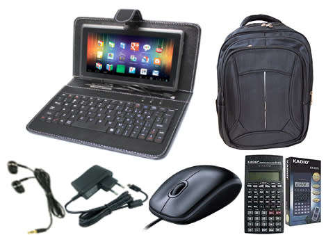 8 Pce 10.1" Tablet Combo, Tablet Case, Keyboard & other accessories
