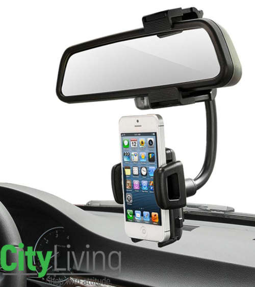 Rear view Mirror Cell Phone Cradle
