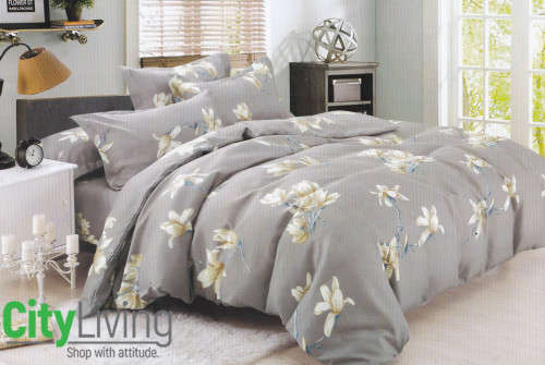 4 Piece Premium Range Printed Cotton Duvet Cover Set