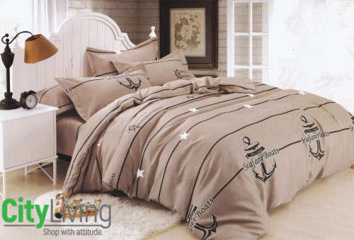 4 Piece Premium Range Printed Cotton Duvet Cover Set