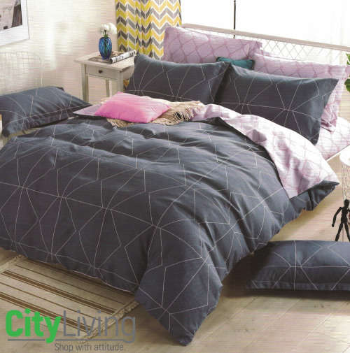 4 Piece Premium Range 100% Cotton Duvet Cover Set