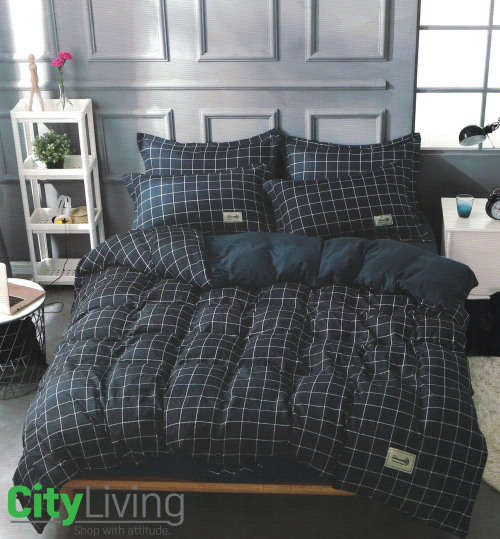 4 Piece Premium Range 100% Cotton Duvet Cover Set