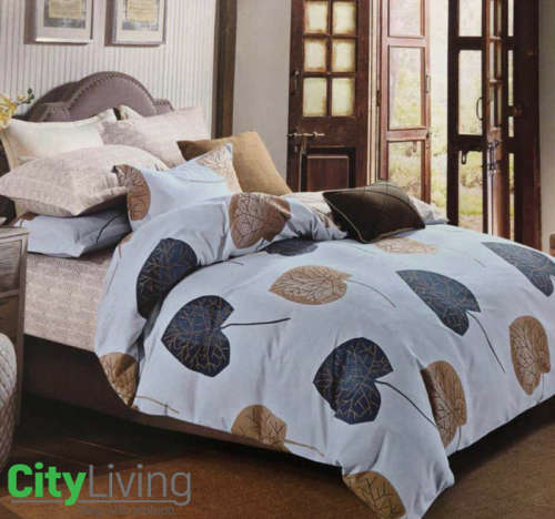 4 Piece Printed Cotton Duvet Cover Set + Inner