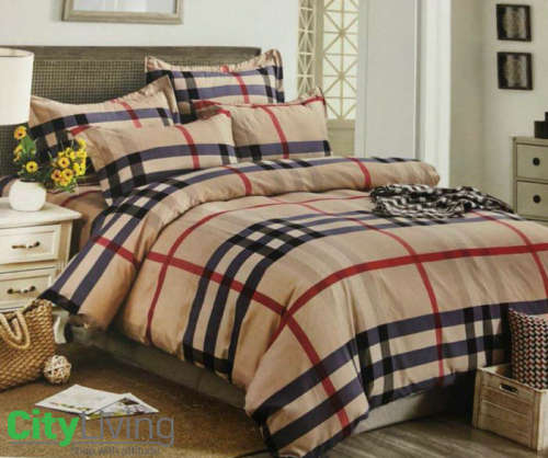 4 Piece Printed Cotton Duvet Cover Set + Inner