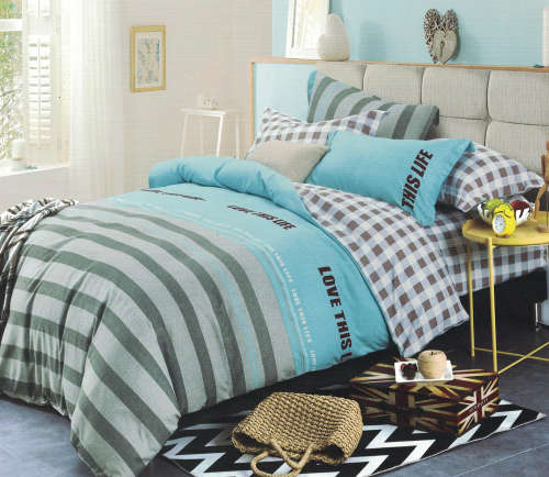 Printed Cotton Duvet Cover Set | 4 Piece