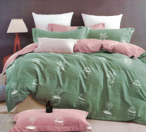 4 Piece Cotton Duvet Cover Set - Queen
