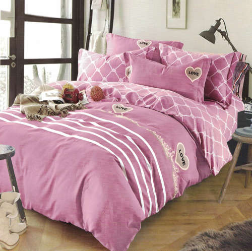 4 Piece Cotton Duvet Cover Set - Queen