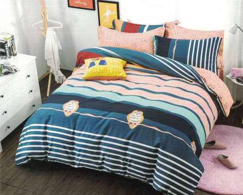 Printed Cotton Duvet Cover Set | 4 Piece