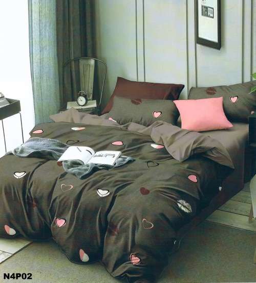 Printed Cotton Duvet Cover Set | 4 Piece