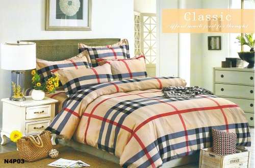 Printed Cotton Duvet Cover Set | 4 Piece