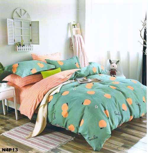 Printed Cotton Duvet Cover Set | 4 Piece