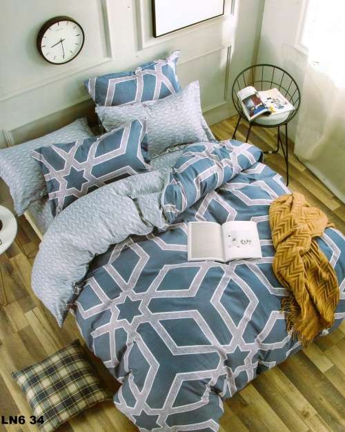 Printed Cotton Duvet Cover Set | 6 Piece