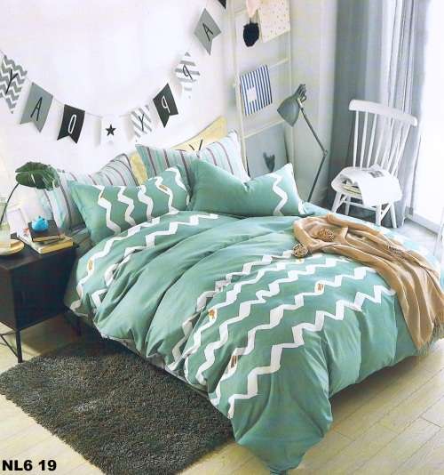 Printed Cotton Duvet Cover Sets 6 Piece