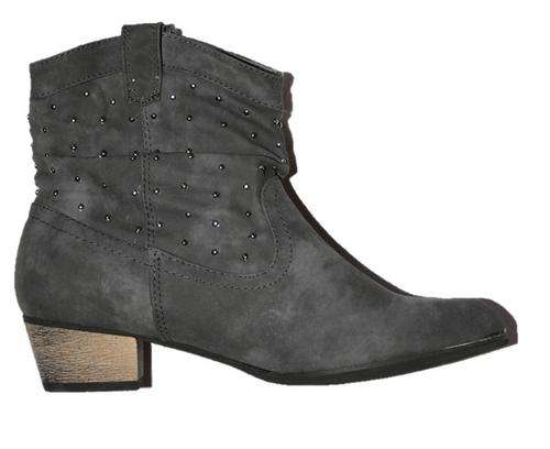 BRAND NEW FASHIONABLE ANKLE HIGH BOOTS  - SIZE 4 - GREY