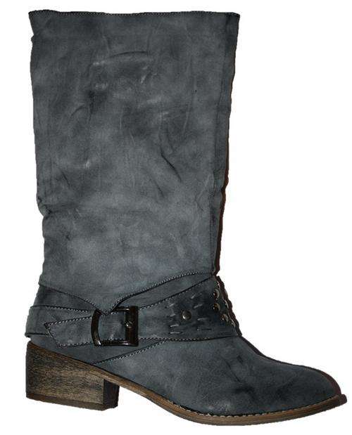 BRAND NEW FASHIONABLE BOOTS - SIZE 7  - GREY