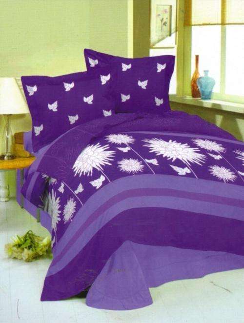 3PCE 132 THREAD COUNT POLLYCOTTON COMFORTER SET - QUEEN BED