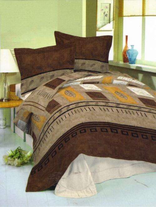 3PCE 132 THREAD COUNT POLLYCOTTON COMFORTER SET - QUEEN BED
