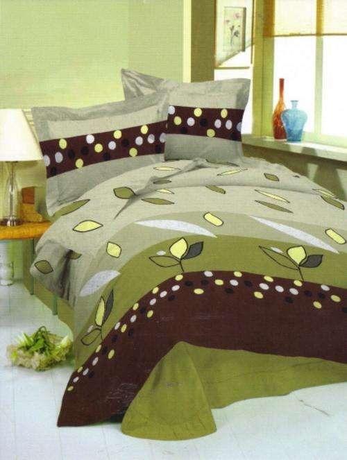 3PCE 132 THREAD COUNT POLLYCOTTON COMFORTER SET - QUEEN BED