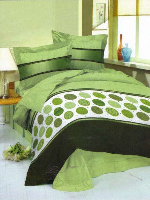 3PCE 132 THREAD COUNT POLLYCOTTON COMFORTER SET - QUEEN BED