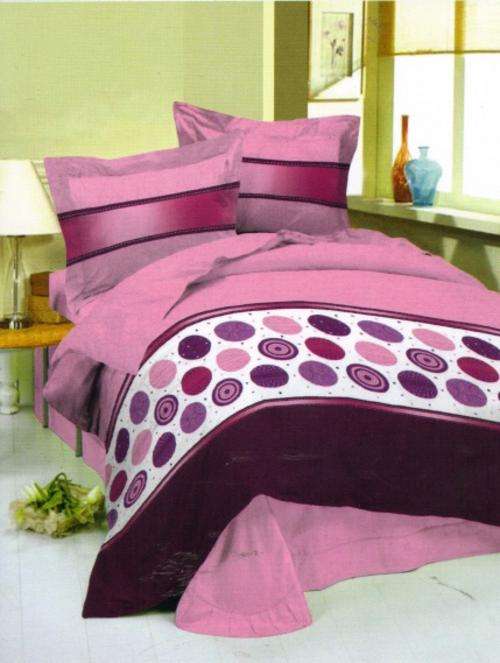 3PCE 132 THREAD COUNT POLLYCOTTON COMFORTER SET - QUEEN BED