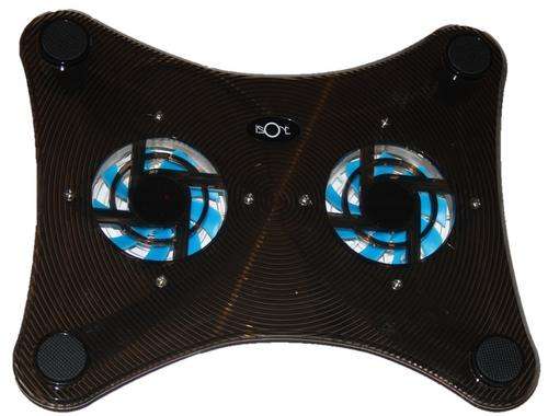 SUPER COOL  2 FAN LAPTOP COOLING PAD WITH USB - PLUG AND PLAY