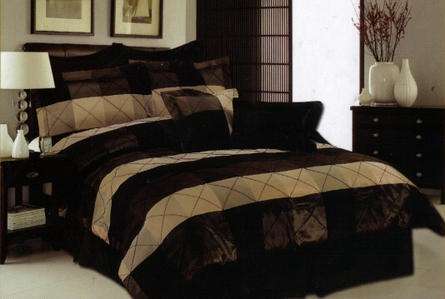 8 PCE PANTHER LUXURY COMFORTER SET - QUEEN BED SIZE