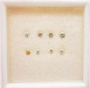 ***NATURAL DIAMONDS*** 8=0.87ct ROUND CUT ***NO RESERVE***