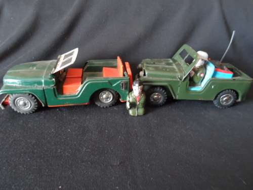 Tin Military Police Jeeps