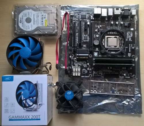 Intel i5 4590, 16GB RAM, Motherboard, Deep Cool 200T cooler