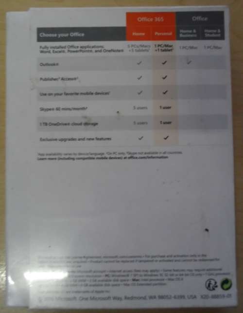 Microsoft Office 365 Personal Edition 1yuser - 1 user.