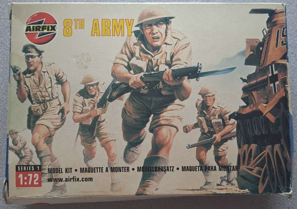 Vintage Airfix 8th Army figures kit.