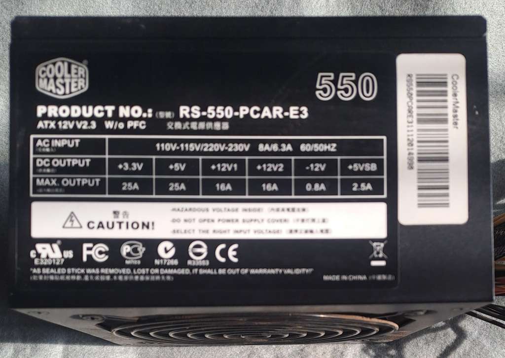 Cooler Master RS-550 PSU