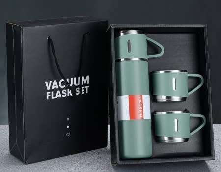 Stainless Steel Double-Layer Vacuum Flask with Cup