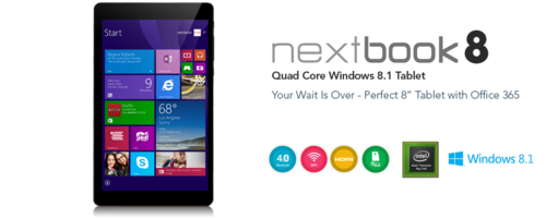 NEXTBOOK 8" LOCAL,MAKRO STOCK ,QUAD CORE WINDOWS 8.1 TABLET PC, 1GB, 16GB (WiFi ONLY)
