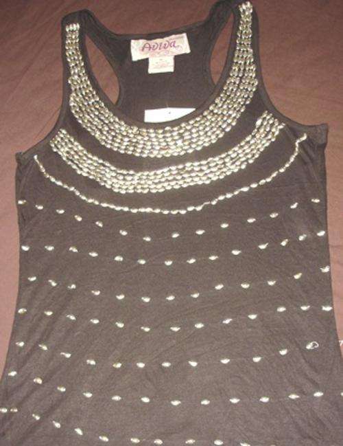 Brown Bedazzled Top (Size Med)