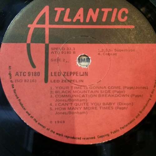 Led Zeppelin, South AFrica Press VG+