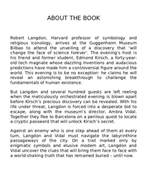 Origin by Dan Brown (eBook)