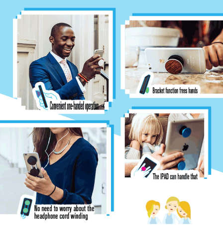 POP SOCKETS PHONE HOLDER STAND (Black)