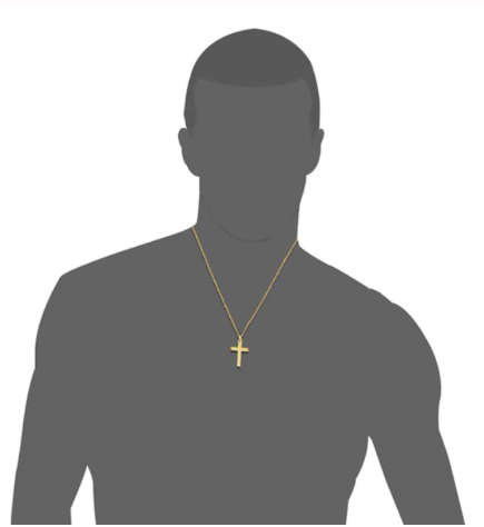 Vintage Cross Pendant Necklace Stainless Steel - Men and Women